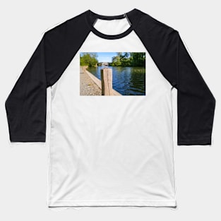 Mooring post on the River Bure, Wroxham Baseball T-Shirt